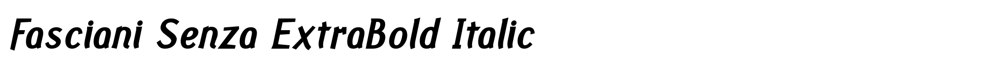 Fasciani Senza ExtraBold Italic image